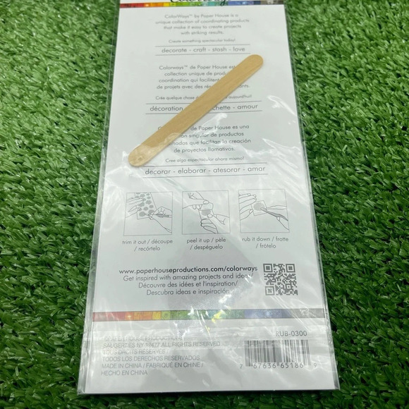 Paper House Color Ways Rub-on Transfers, Bundle of 4, Silver/White, NWT - Picture 3 of 3